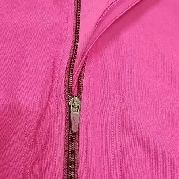 Nike Jacket Women's Large Dry-Fit Full Zip Athletic Pink Long Sleeve Gym Yoga - Picture 7 of 9